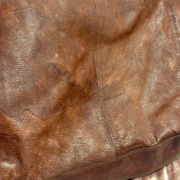 Free People Bianca Studded Leather Messenger Bag Cognac Brown Retail $598 - Picture 12 of 12